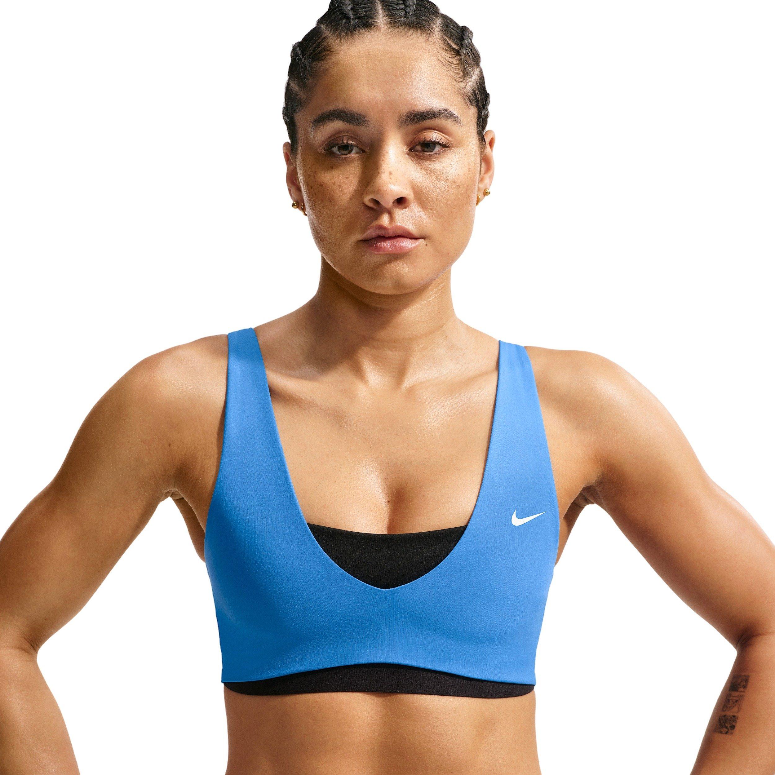Nike Women's Pro Sculpt Medium-Support Sports Bra - Blue/Black - BLUE/BLACK